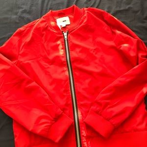 Red & White Bomber Jacket
